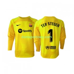 Koszulka FC Barcelona Ter Stegen 1 Bramkarska Czwarty Koszulki Piłkarskie 2022-2023 Długi Rękaw